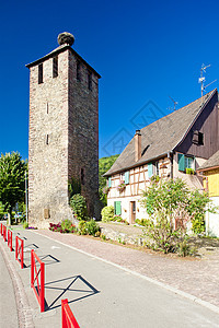 法国阿尔萨斯 卡耶斯贝格位置房子历史建筑建筑学旅行外观世界历史性村庄图片