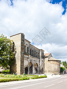 圣安德烈港 Autun 法国伯根迪教会废墟外观世界景点城市历史性港口建筑建筑学图片