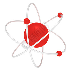原子粒子圆圈电子白色化学品质子红色物理化学图片