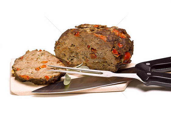 肉面包野兔盘子碎肉智者厨房中产阶级主菜香料配菜图片