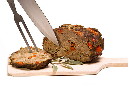 肉面包中产阶级香料厨房主菜智者配菜碎肉盘子野兔图片