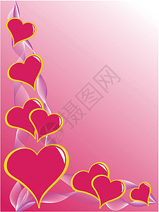 情人日矢量背景墙纸问候语滚动卡片庆典插图艺术婚礼漩涡粉色背景图片