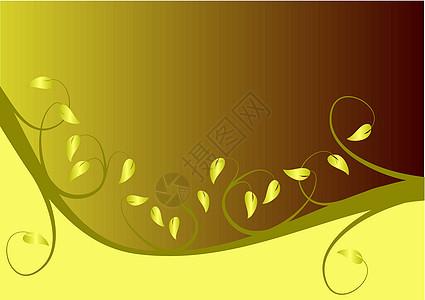 抽象的黄色花形背景背景图片