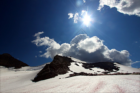 Sperry冰川风雪     蒙大拿绿地环境碎石蓝色高度荒野天气公园爬坡悬崖图片