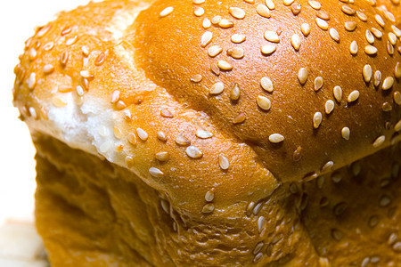 面包碳水小麦食物谷物杂货宏观包子化合物白色芝麻图片
