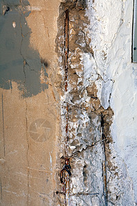 隔离墙灰色建筑风化框架老化石头场景水泥材料建筑学图片