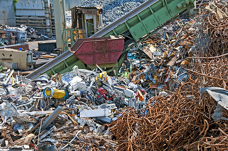 废垃圾场公司废话环形环境回收商品金属资源产品废料图片