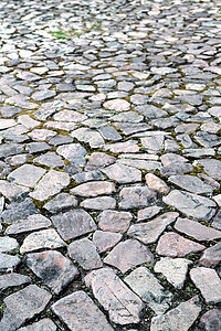 踏步石人行道街道岩石材料铺路地面运输石头花岗岩卵石图片