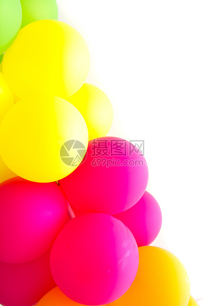 色彩多彩的气球背景背景黄色白色节日生日庆典乐趣插图喜悦绿色红色图片