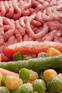 冷冻蔬菜立方体蔬菜茶点佳肴彩虹扁豆食物团体玉米沙拉图片