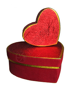 红色红心心礼物盒图片