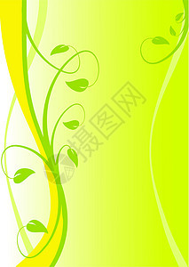 黄色抽象花卉矢量设计背景图片