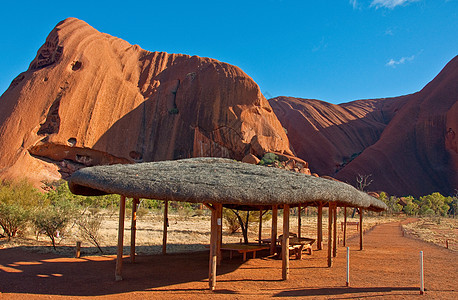 Ayers 岩石沙漠公园红色土著衬套风景领土峡谷爬坡旅行图片
