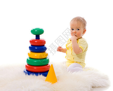 玩婴儿游戏女儿衣服喜悦金发快乐好奇心童年乐趣金字塔幸福图片