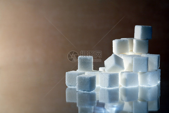糖立方体食物颗粒状效果玻璃白色混响甜食图片