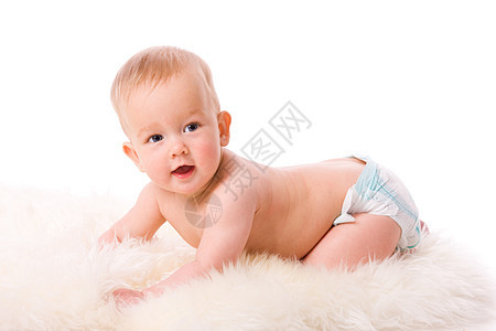 婴儿宝宝幸福好奇心童年微笑毛皮白色金发快乐粉色乐趣图片