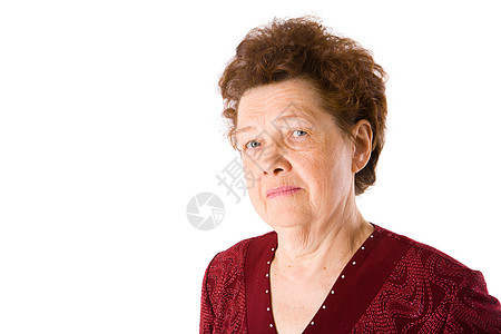 成年女性祖母快乐微笑沉思喜悦智慧头发人员退休女士图片