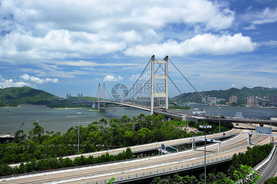 清马桥交通地标汽车城市海洋街道景观辉光速度曲线图片