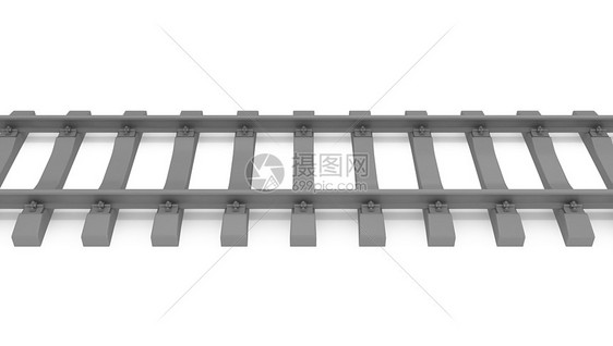 水平灰色 3D 铁路图片