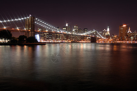 布鲁克林桥运输市中心地标景观旅行城市反射旅游历史性吸引力图片