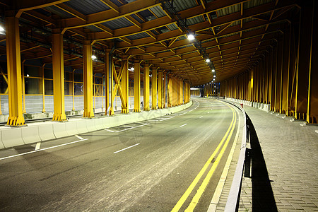 夜间高速公路隧道城市路线运输驾驶危险速度隧道橙子旅行交通图片