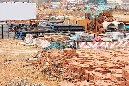 香港的建筑工地基础设施项目合作劳动者建造劳动职业建设者海拔金属图片