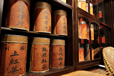 古中国茶店背景图片