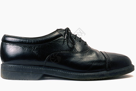 男人的黑鞋活动皮革安全白色橡皮蕾丝脚步衣服脚印黑色图片