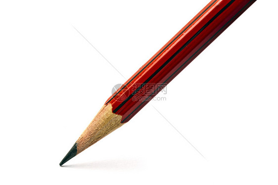 红铅笔学习学校白色教育绘画石墨黑色红色秘书用具图片