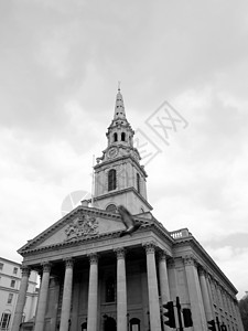 伦敦圣马丁教堂纪念碑白色教会大教堂英语王国主场建筑学建筑宗教图片