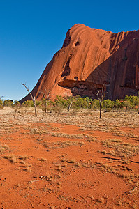 Ayers 岩石峡谷爬坡沙漠红色旅游衬套风景公园旅行领土图片