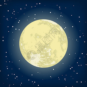 夜间月亮的矢量图像 EPS 8图片