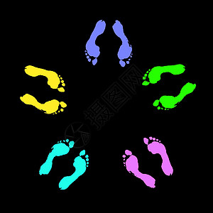 脚印脚趾一部分身体印象曲目生物烙印赤脚打印图片