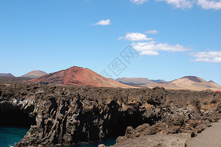 火山旅行公园山脉假期旅游乡村国家土地红色爬坡图片