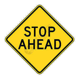 停止签名交通警报白色警告插画操作图形化黄色钻石说明背景图片