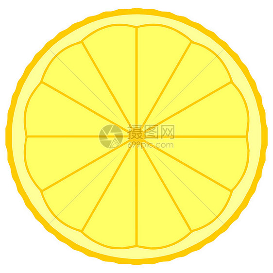 柠檬水果片橙子食物白色绿色插图酸橙图片