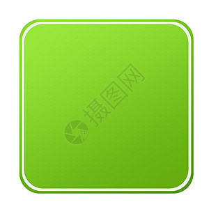 空白绿按钮图形化正方形角落徽章绿色圆形插图背景图片
