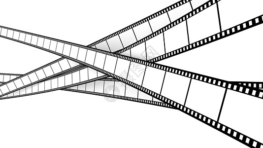 电影胶卷横跨屏幕的白片照片相机黑色磁带卡通片夹子视频动画幻灯片工作室背景