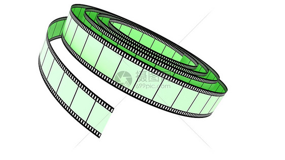 绿色分段彩色胶片推出磁带投影链轮卷轴卡通片电影框架动画幻灯片边界图片