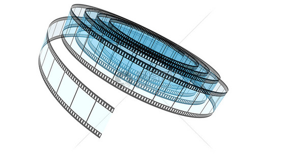 蓝段彩色胶片滚落框架电影黑色卡通片卷轴反射照片白色相机磁带图片