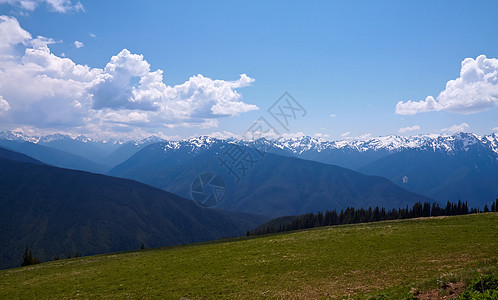山地景观绿色风景爬坡海拔顶峰远足山峰荒野天空蓝色图片