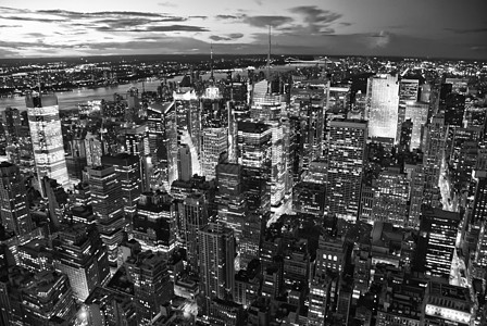 纽约市的摩天大楼全景反射商业海洋国家海港市中心城市公寓景观图片