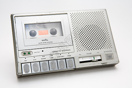 Cassette 记录器磁带扬声器娱乐按钮麦克风说话电池卡带袖珍体积图片