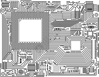 矢量电路板-工业背景图片