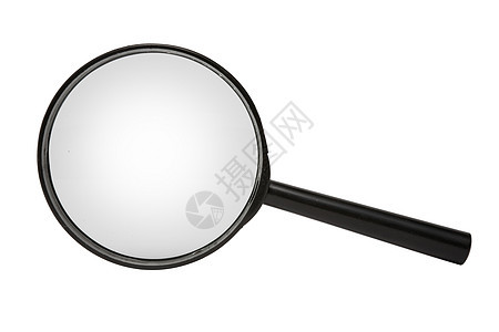 放大镜圆形检查工具调查学习间谍黑色玻璃警察侦探图片