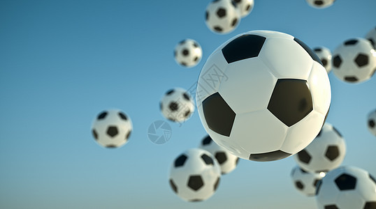 足球球天空横幅插图运动行动游戏作品白色阳光水平图片