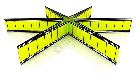 3D空白电影明星视频工作室卷轴幻灯片屏幕星星渲染圆圈框架胶卷图片