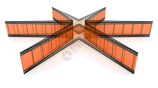 3个空白透明电影明星照片卷轴相机圆圈框架渲染胶卷视频螺旋相片图片