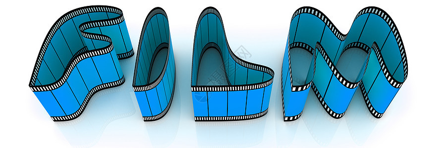电影条中的胶片字词视频磁带娱乐屏幕相机蓝色摄影渲染幻灯片胶卷图片