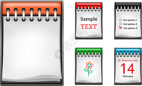 字帖注纸标签清单集团记录写作笔记盒子持有者办公室日历设计图片